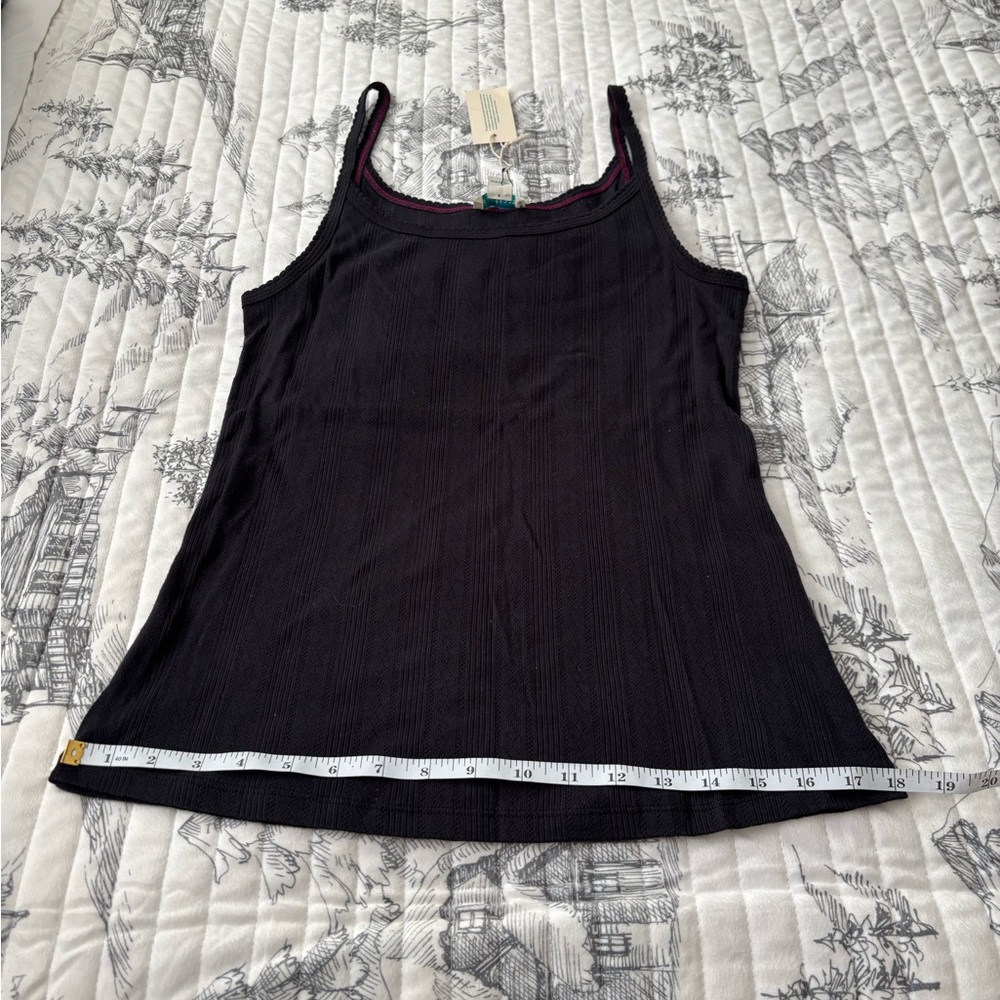 NWT Sundance Black Camisole Top with Purple Trim Women’s Size M - Picture 6 of 7